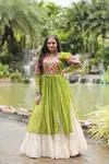KA 5036 Kora Cotton Navaratri Special Mom Daughter Lehenga Choli Wholesale Shop In Surat